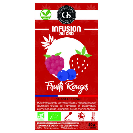 Infusion au CBD Fruits Rouges Bio