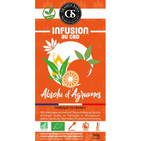 Infusion au CBD Absolu d'Agrumes Bio